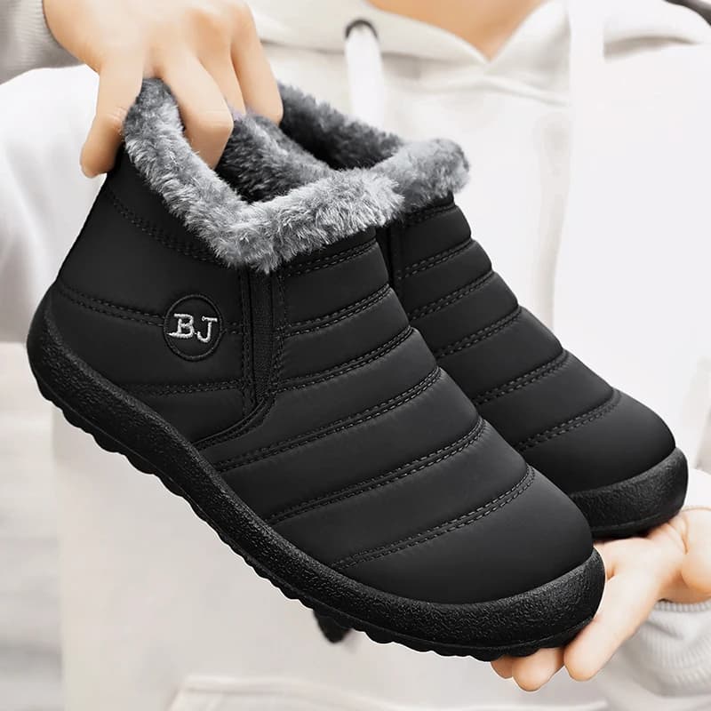 Women's Waterproof Non-Slip Warm Winter Snow Boots Comfortable Low-Top Hiking Cotton Shoes Anti-Cold Outdoor Sizes 36-46