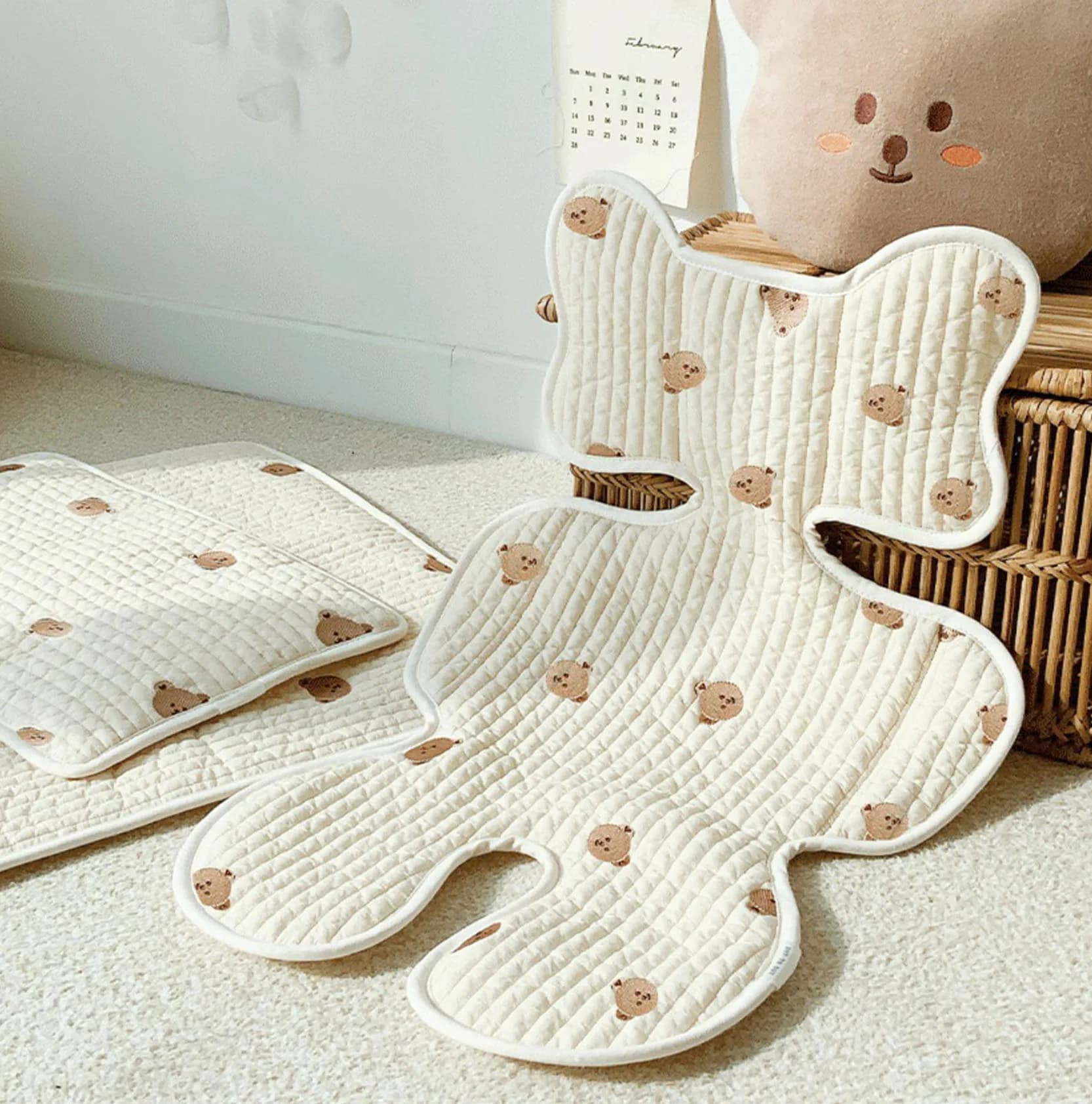 Rivestimento per passeggino traspirante in morbido cotone, cuscino per seggiolino auto neonato, materassino per passeggino, accessori per carrozzina