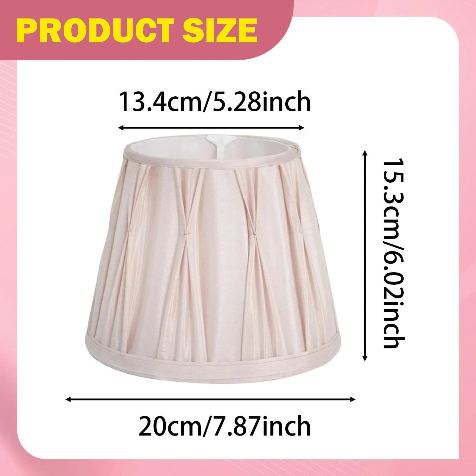 Fabric Lampshade Desk Lamp Cover Light Cover Table Lamp Shade for Farmhouse Bedroom