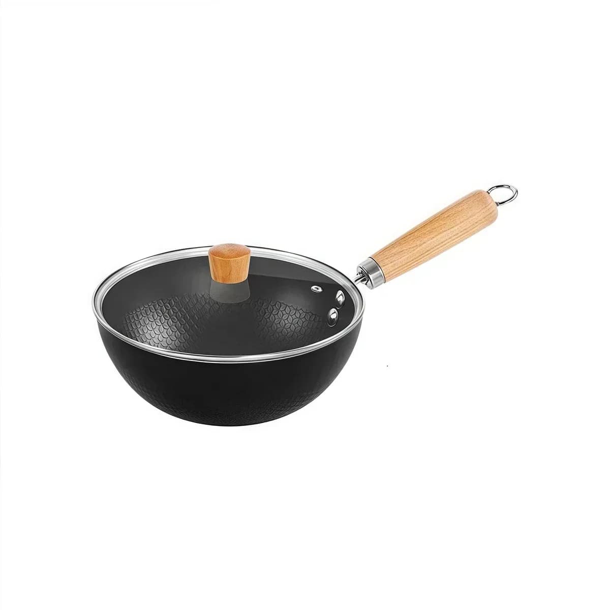 28 cm iron pots, easy to clean, iron pan, glass cover, compatible with all stoves, easy maintenance, light design