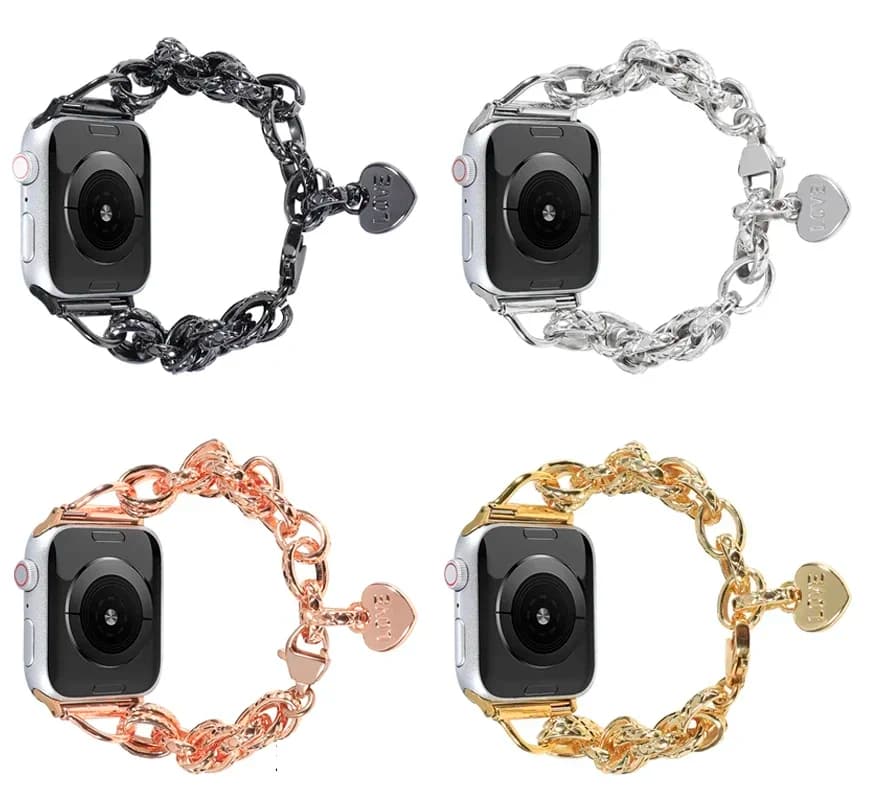 Steel Strap For Apple watch Ultra 49mm band 7 6 se 44mm 45mm 42 luxury bracelet for iWatch series 9 8 3 4 5 40mm 38 41mm correa