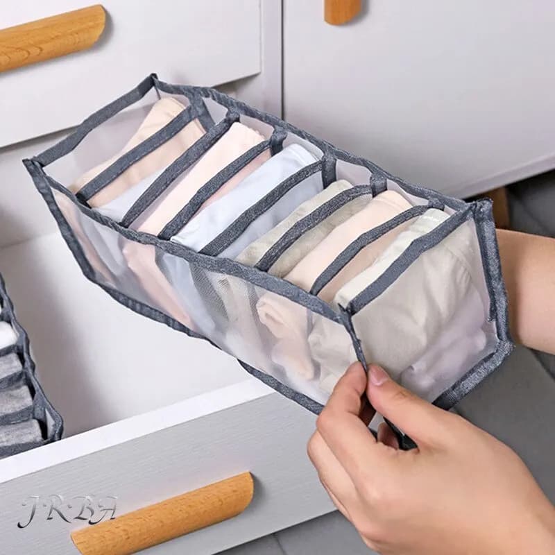 Foldable box for underwear pants, nylon drawer, panties, dorm holders, bra finish, breathable mesh bag