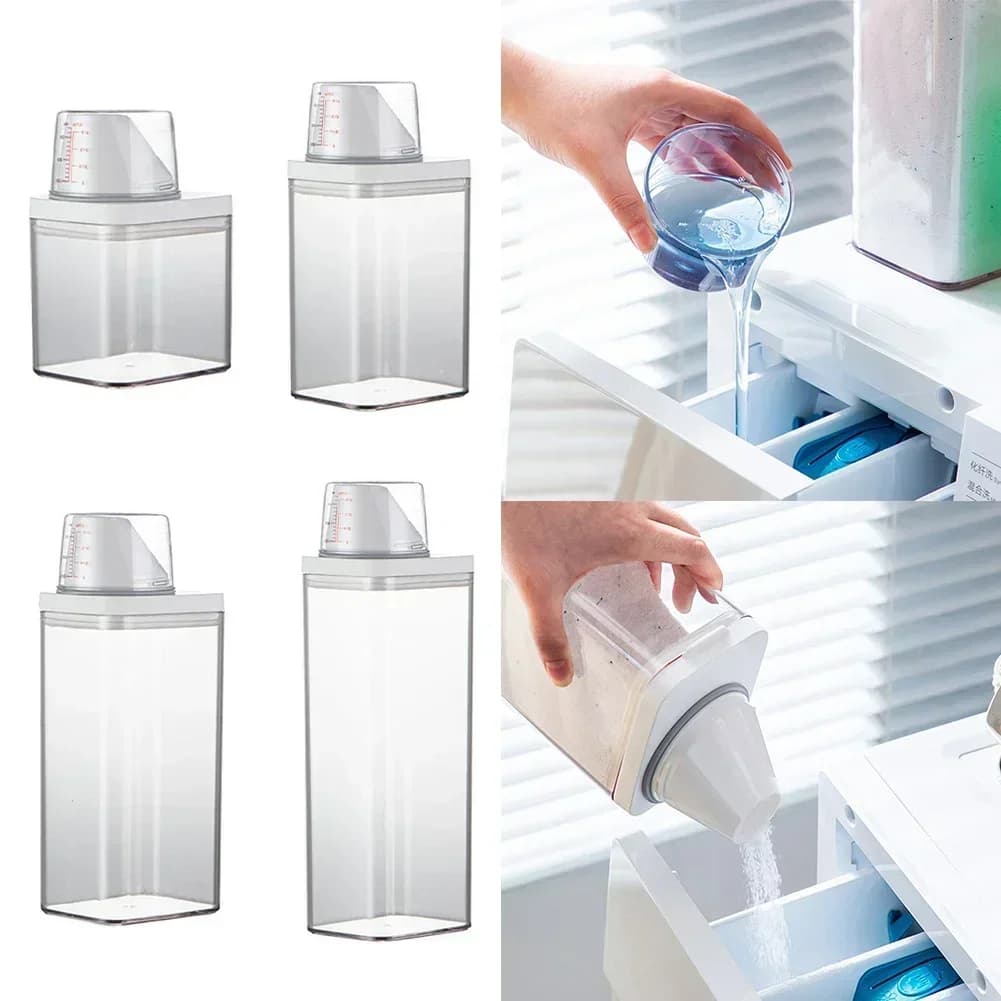 New Dispenser Washing Machine Wisdom Dispenser With Misurino Covers Barattolo 700/1100/1500/1900ml Storage Box Bucato Liqild