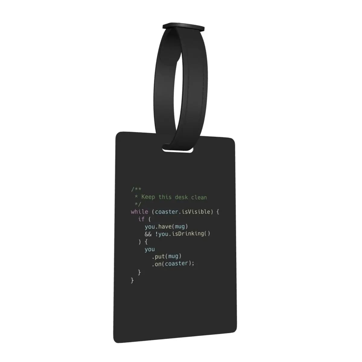 Etichetta per Bagagli Perfetta per Programmatori, Accessori per Valigie, Porta Etichetta da Viaggio con Spazio per Nome, Indirizzo e ID