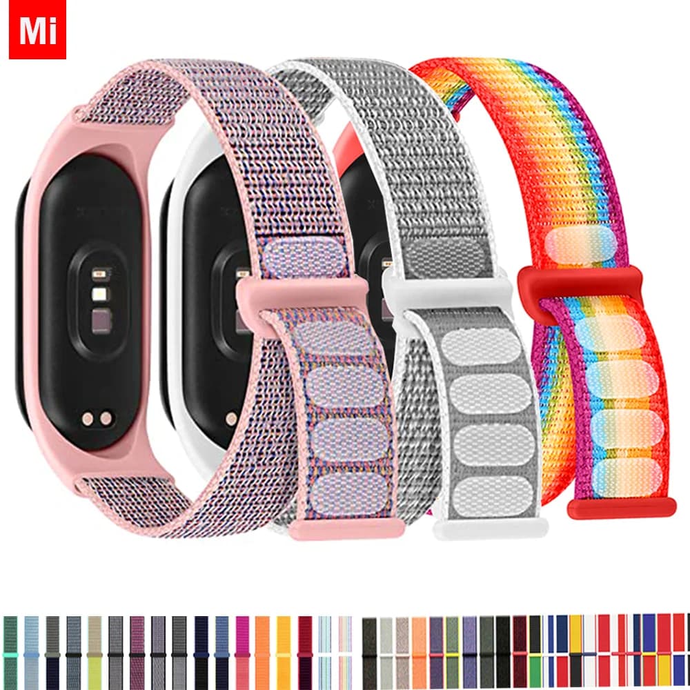 Anello in nylon per Xiaomi Mi Band 7-7 nfc smartwatch cinturino sportivo Miband7 Correa braccialetto di ricambio smart band 7 6 5 4 3 cinturino