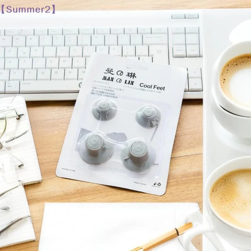 4Pcs Laptop Silicone Suction Feet Cooling Elevator Pads Laptops Notebook Soft Stand PC Laptop Height Increase Bracket〔Sum2〕