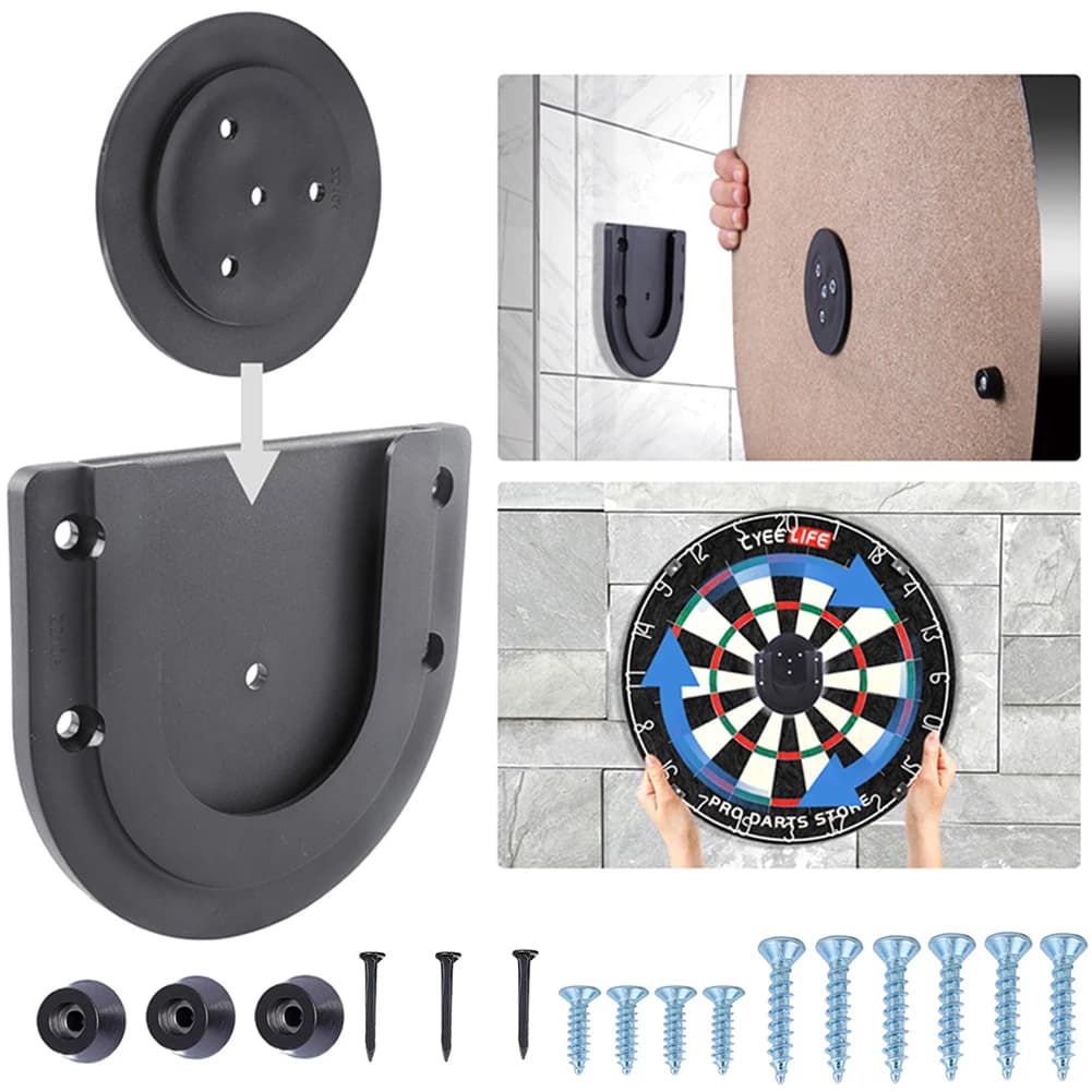 Supporto da Parete con Cuscinetti e Viti, Kit di Montaggio per Bersaglio da Dardo, Set di Supporti per Appendere al Muro il Bersaglio per Giochi di Freccette
