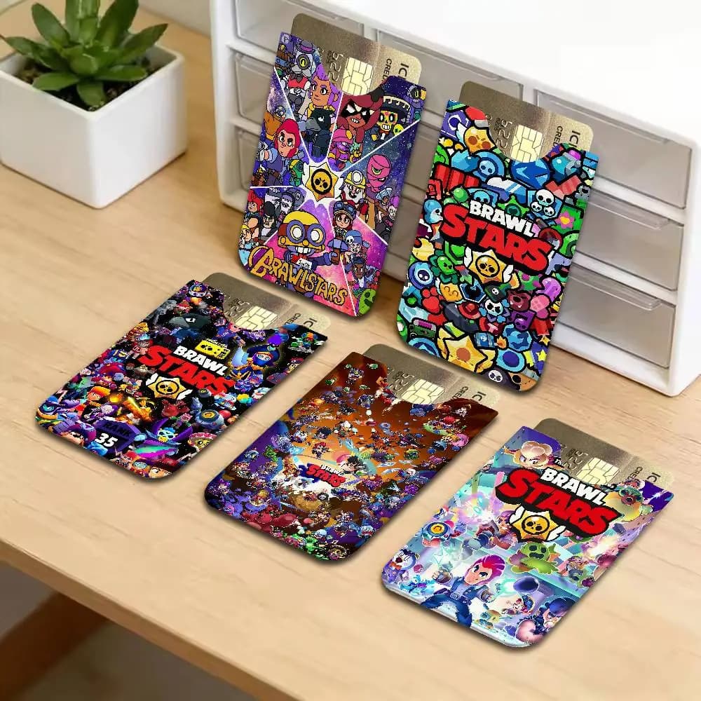 Hot Anime B-BrawlS Game S-stars New Leather Card Small Retro Cowhide Coin Purse Men/Women Luxury Card Holder
