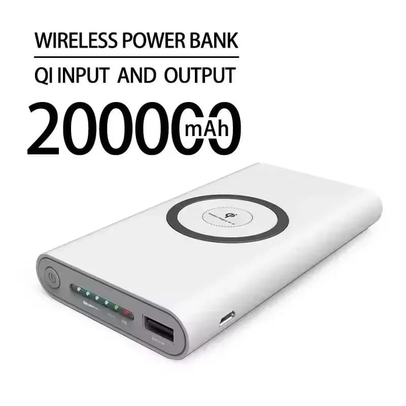 200000mah Power Bank Two-way Wireless Fast Charging Powerbank Portable Charger Type-c External Battery For Samsung Iphone Xiaomi