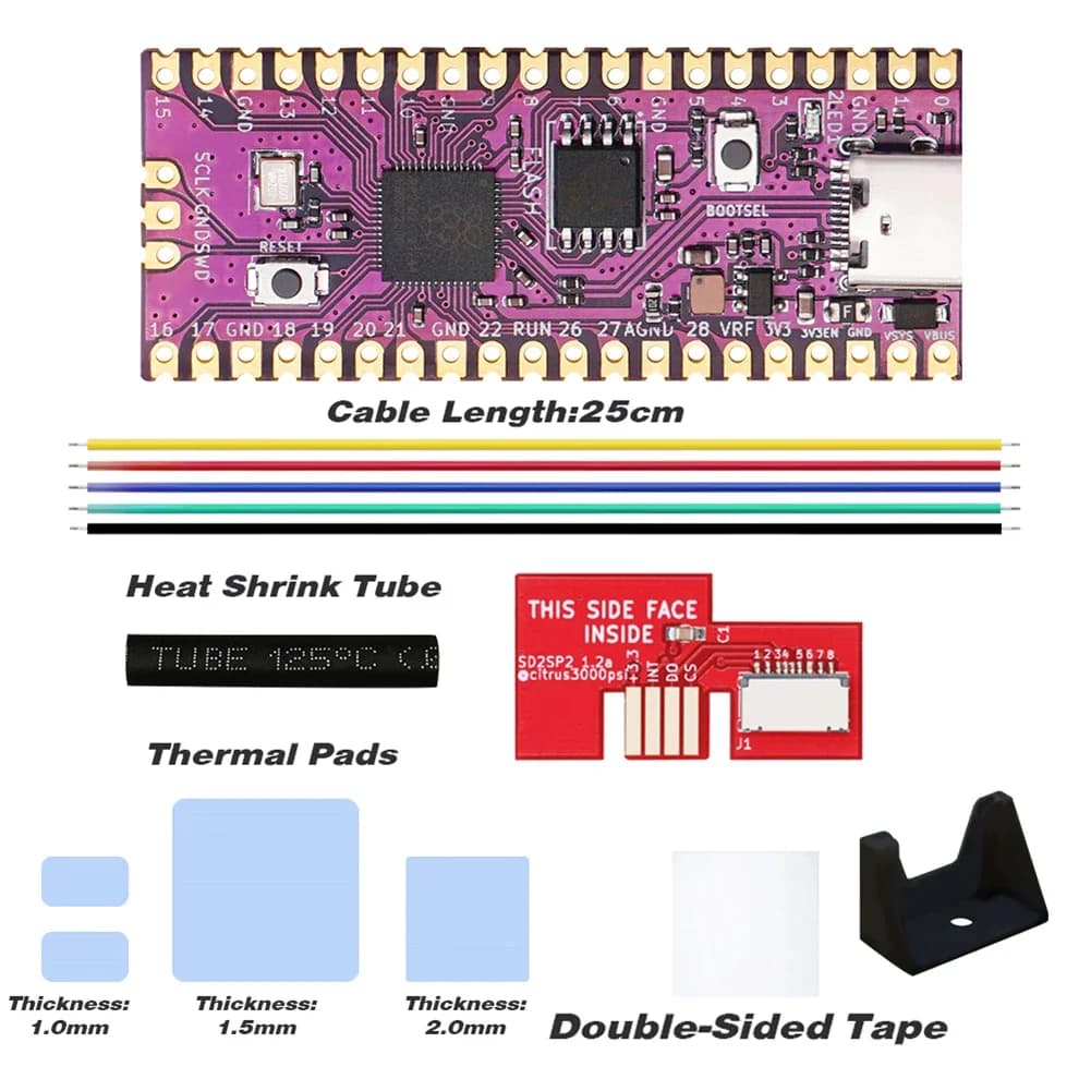 19 Kit Pi Pico Board Picoboot IPL Sostituzione Modchip e Lettore di schede adattatore SD2SP2 per console di gioco GameCube