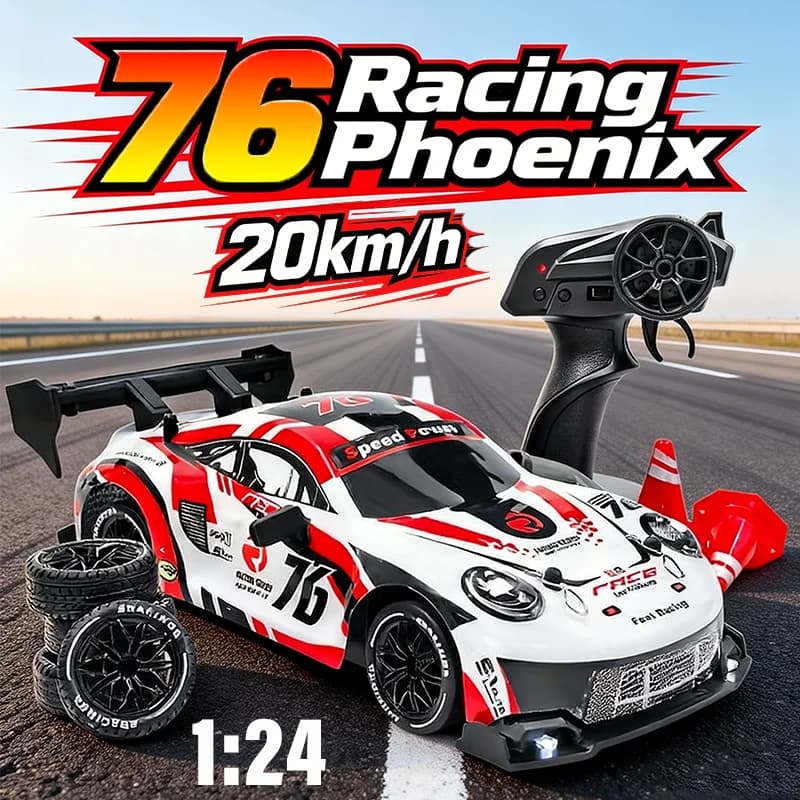 1:24 Scale High-Speed RC Drift Car Remote Control Anti-Collislon Gyro Vehicle Drifting Tires Racing Sport Toy ldea Gift for Teen