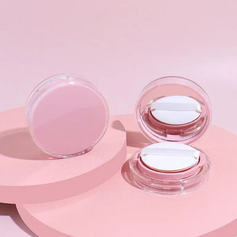 Portable Background Empty box for air cushion DIY box with mirror Cosmetic container for cream BB with sponge makeup tools