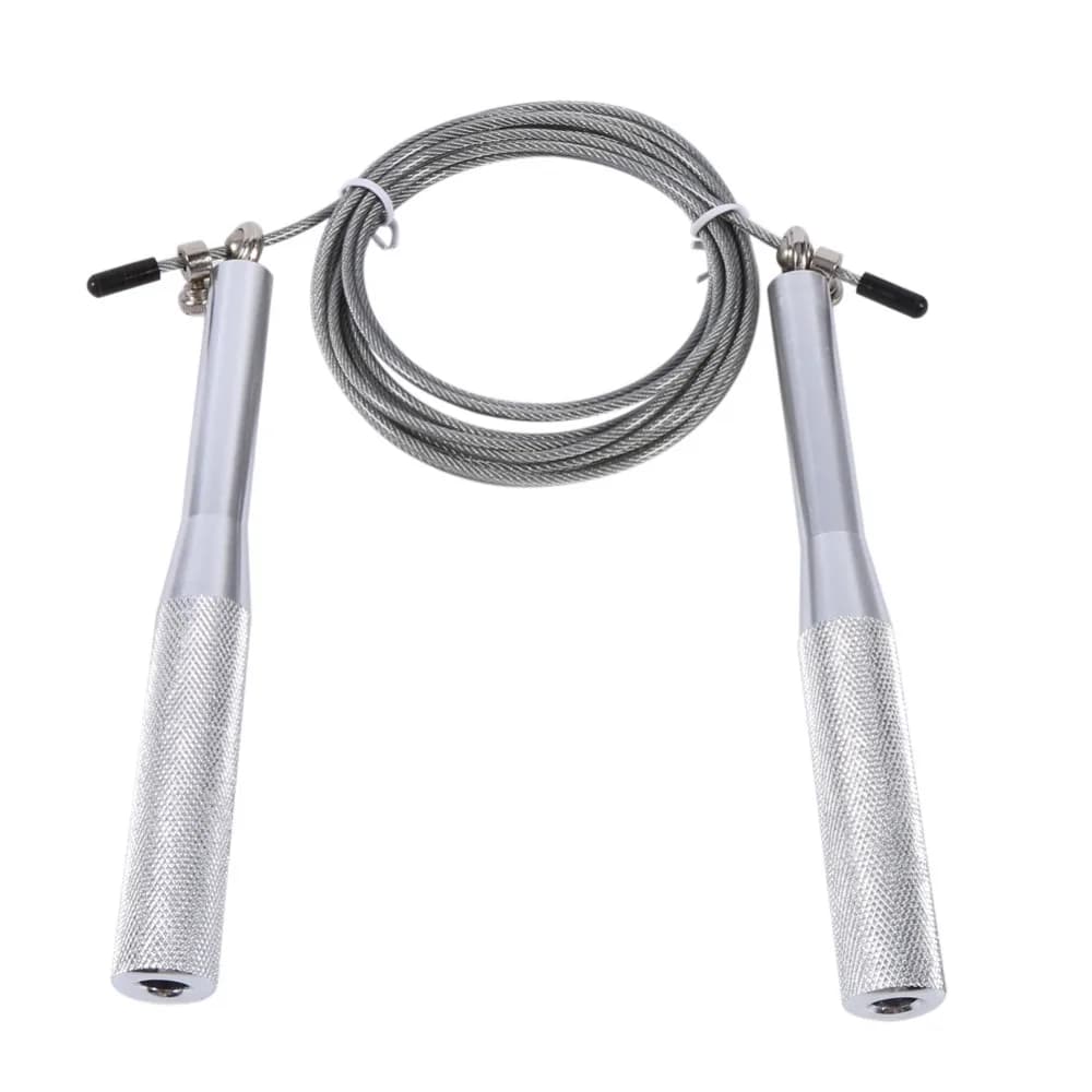 Aluminium Alloy Jumping Cord with Anti-slip Grip, Adjustable Steel Wire, 360 Degree Rotation for Training