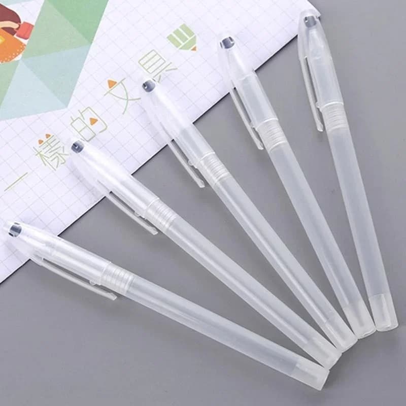 10 pezzi penna gel guscio penna a sfera copertura trasparente penna trasparente materiale scolastico per ufficio stazionario strumenti di scrittura materiale didattico