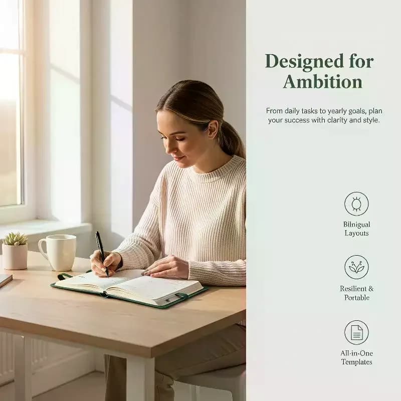 2027 Daily Planner PU Leather Band Notebook Day Time Management Journal 320 Pages Schedule Book