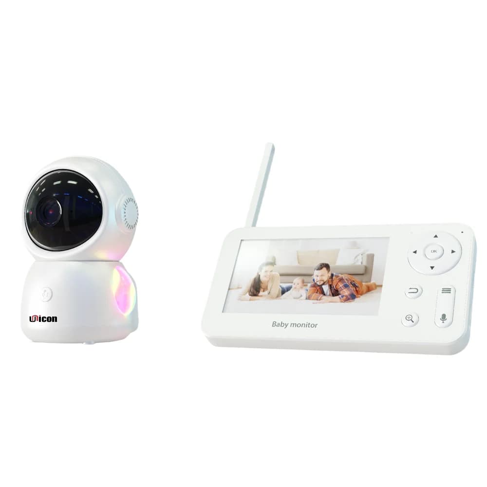 Baby Monitor con Riconoscimento AI, Comunicazione Bidirezionale, Rilevamento Pianto, Archiviazione Cloud Gratuita, 1080P, 14 Ninna Nanna, con Telecamera e App
