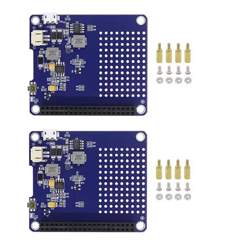 A92Z 2PCS Raspberry Pi 4 PI5 UPS Alimentatore Ininterrotto HAT Modulo Batteria al Litio Rpi UPS H