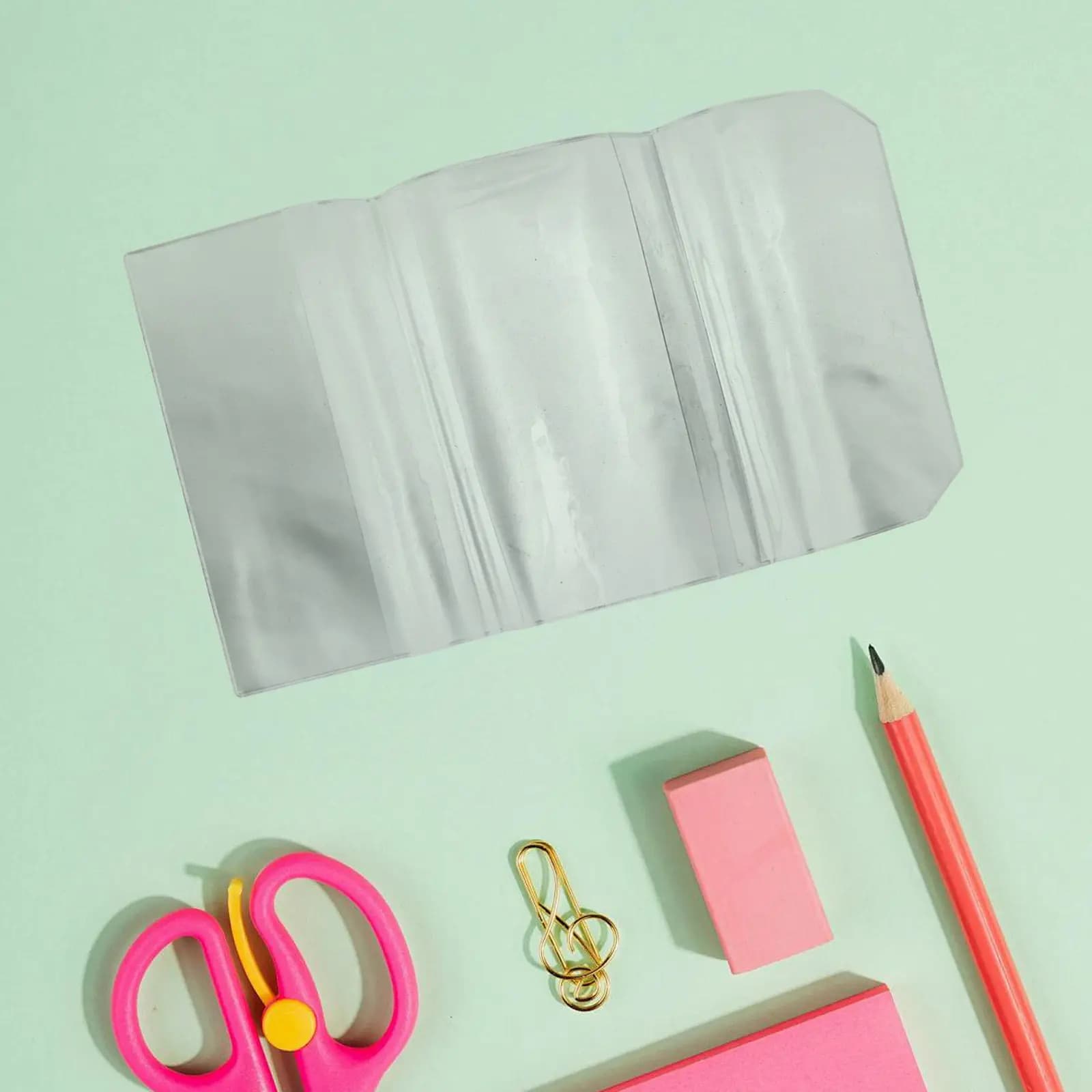 4 copertine protettive trasparenti in PVC impermeabili per quaderni A5, agende, album, uso scolastico e ufficio, trasparenti