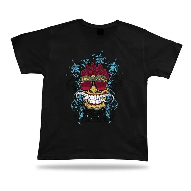 Tshirt Tee Shirt Birthday Gift Idea Freak Culture Oni Mask Sun Glasses Tribal