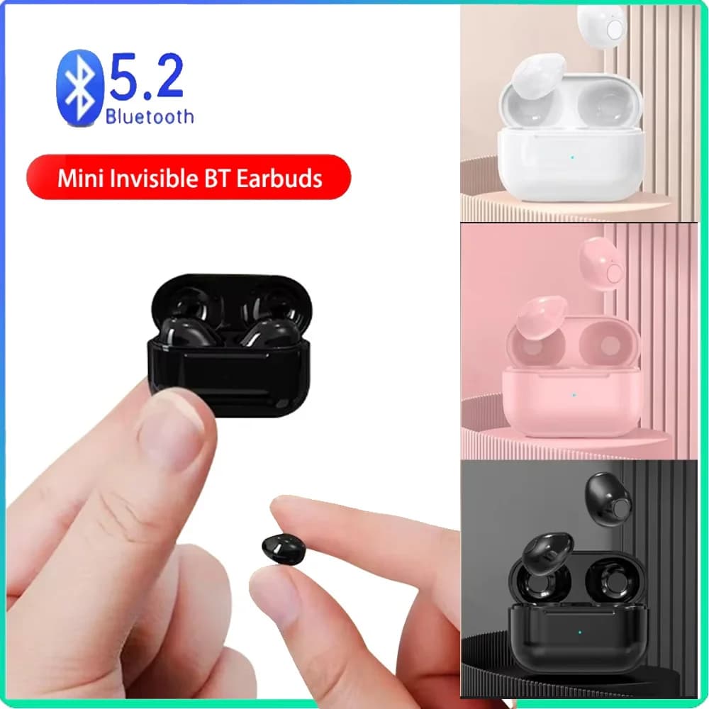 Mini headphones Bluetooth wireless earphones TWS invisible to sleep with noise cancellationMicrophones In-ear earphones Sports headphones