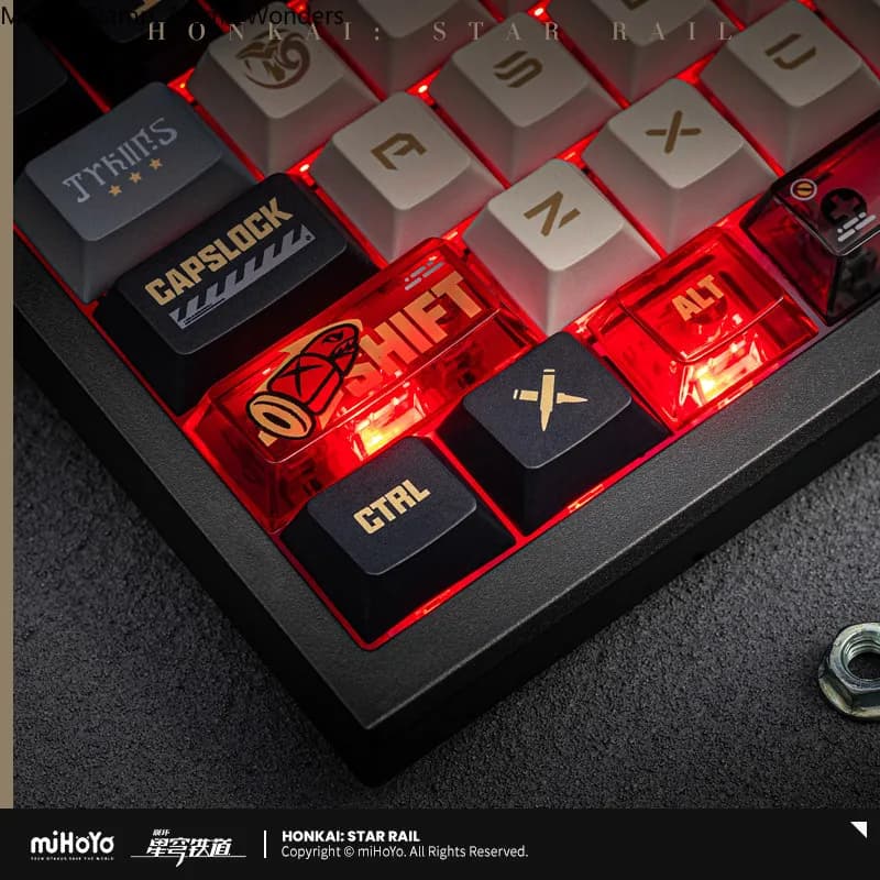 Official MiHoYo Boothill Keyboard Honkai Star Rail Boothill 97 Key Wireless Bluetooth Mechanical Keyboard Cosplay Game Gift