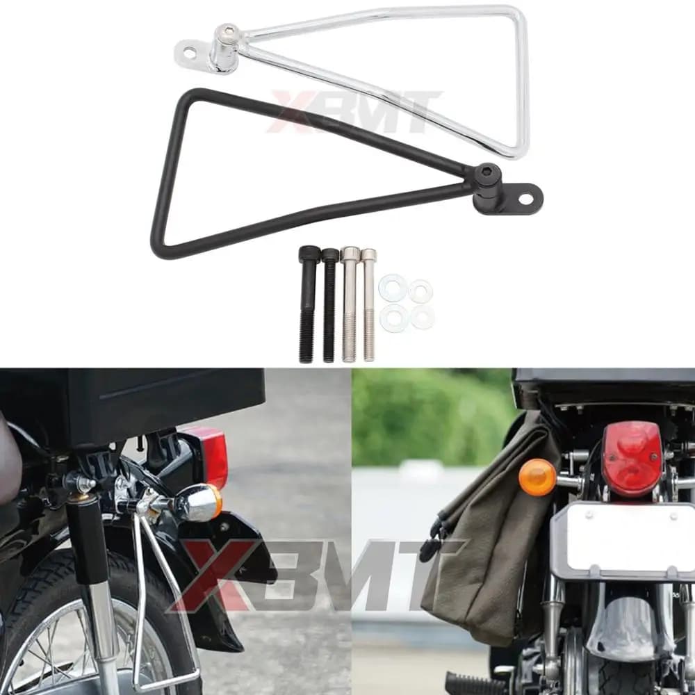 Motorcycle Universal Saddlebag Support Bars Mounts Bracket Side Luggage For Honda Super Cub 50 65 70 90 C100 C125