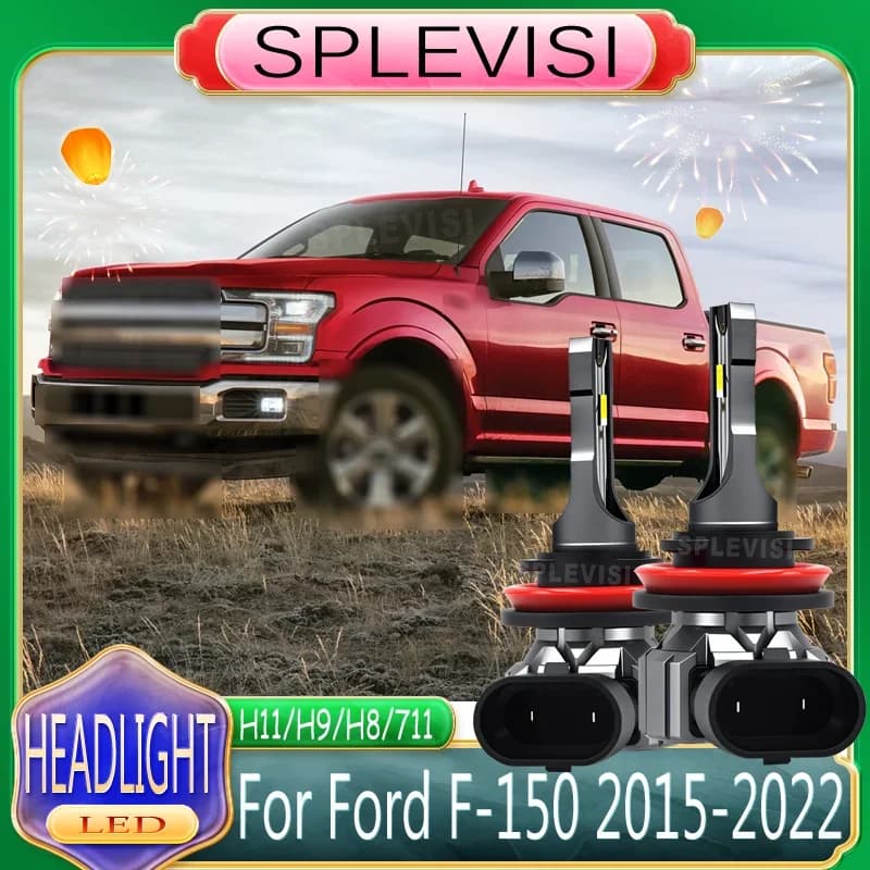2Pcs H11 H8 H9 LED Headlight Low Beam Bulbs - All Roads All-Weather Works For Ford F-150 2015 2016 2017 2018 2019 2020 2021 2022