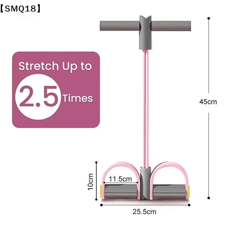 4-Tube Resistance Bands Yoga Pedal Puller Elastic Pull Rope Fitness Equipment For Abdomen Waist Arm Training【SMQ】