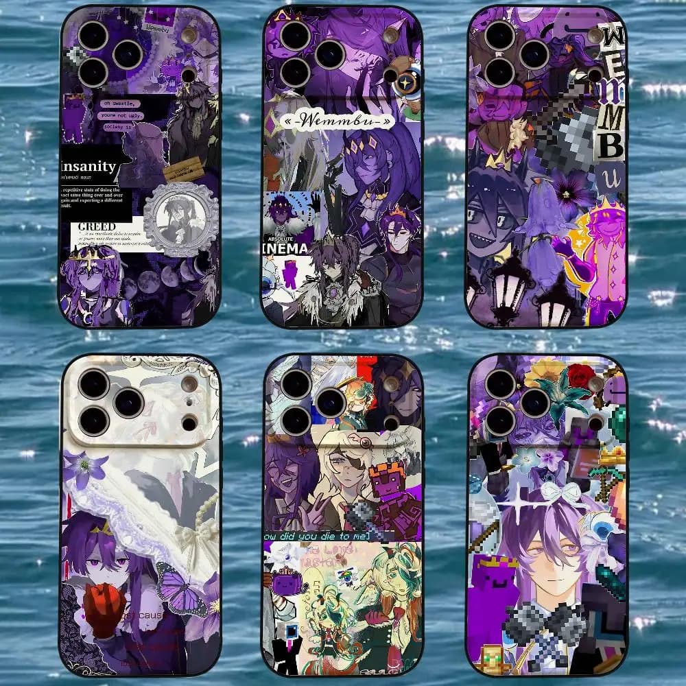 Wemmbu Eggchan Tax Duo Phone Case For IPhone 17 16 15 14 13 12 11 X XR XS Plus Pro Max Mini Soft Black Cover