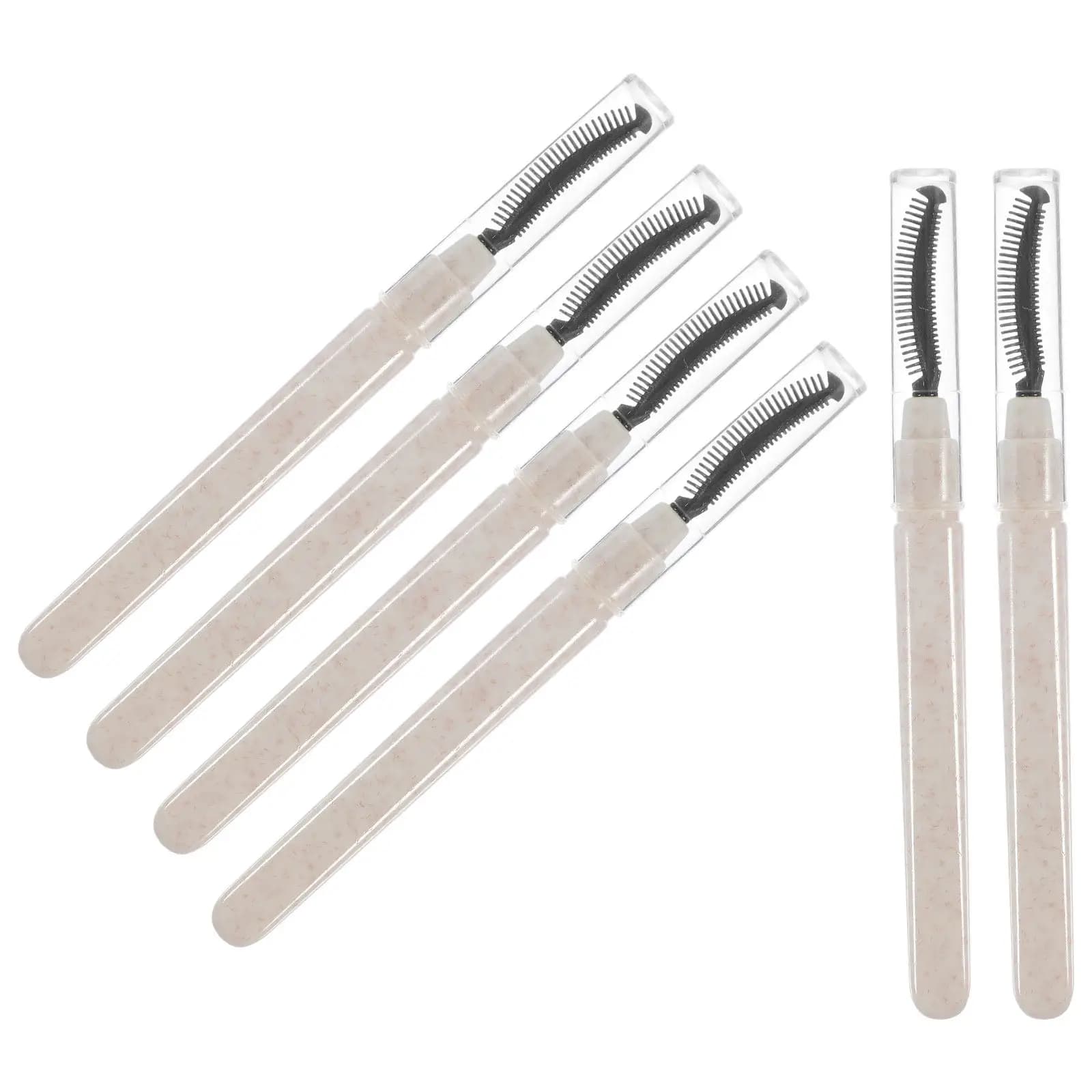 Set di 6 Spazzole per Ciglia Riutilizzabili in Silicone, Applicatori Leggeri per Mascara e Separazione delle Ciglia, Ideali per Viaggi