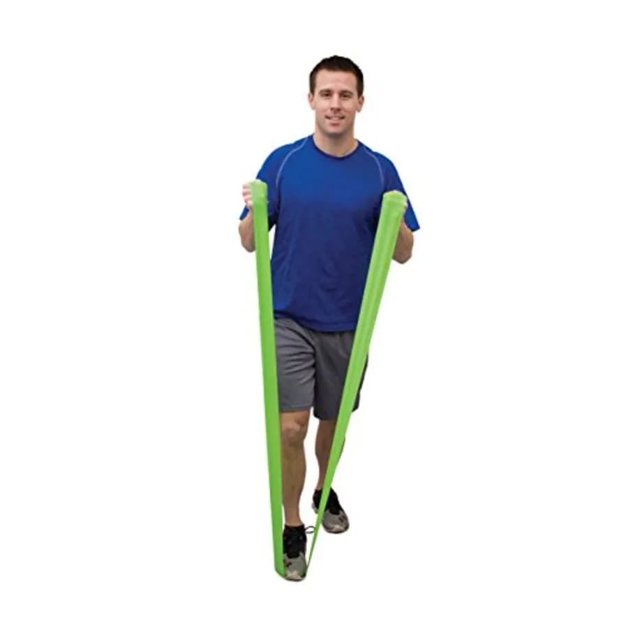 Set di Due Bande Elastiche per Esercizi, Colore Verde Lime, per Allenamento Fitness, Materiale Elastico Resistente, Colore Verde Vibrante, Doppia Resistenza