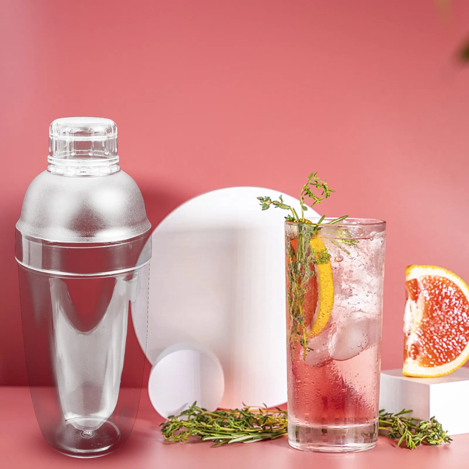 Shaker per Cocktail Multifunzione Premium in Plastica Antiruggine, Mixer per Bevande con Impugnatura Ergonomica Liscia per Bar Domestico e Barman Professionale