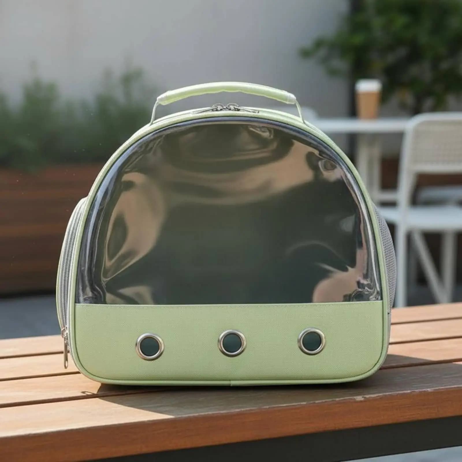 Pet Carrier Backpack Ventilated Small Animal Travel Bag Breathable Design Clear View Animal Travel Bag for Cat Owners, Outdoor,