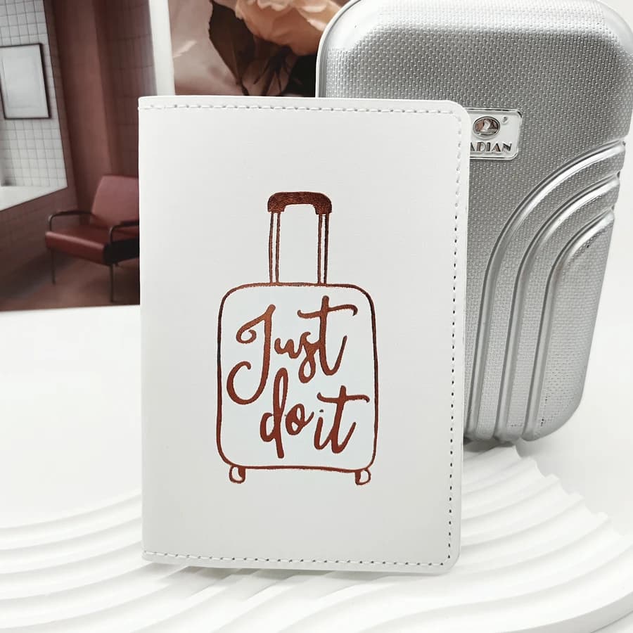 1 pz PU Leather Passport Cover Case portafoglio porta carte valigia leggera moda accessori da viaggio volo per donne o uomini