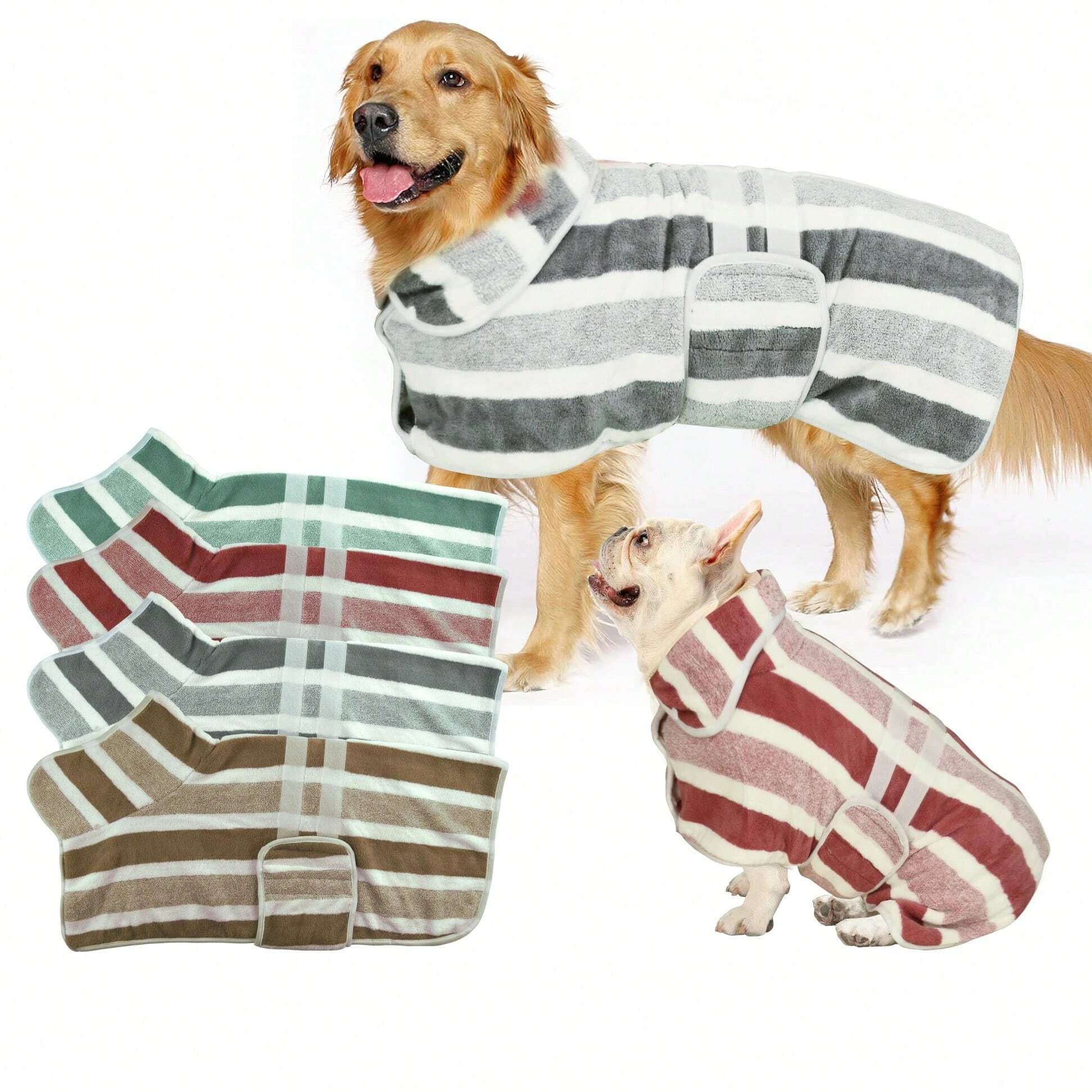 Towel for Dogs, Bathrobe for Domestic Animals, Fully Wraped and Drying Fast, Soft and Delicate on Leather, Comfortable