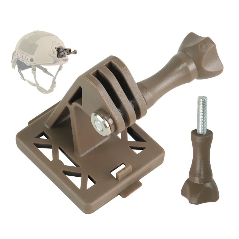 Supporto adattatore base casco ABS per casco FAST/MICH/NVG Supporto per action camera GOpro Installazione fissa Accessori per casco Airsoft