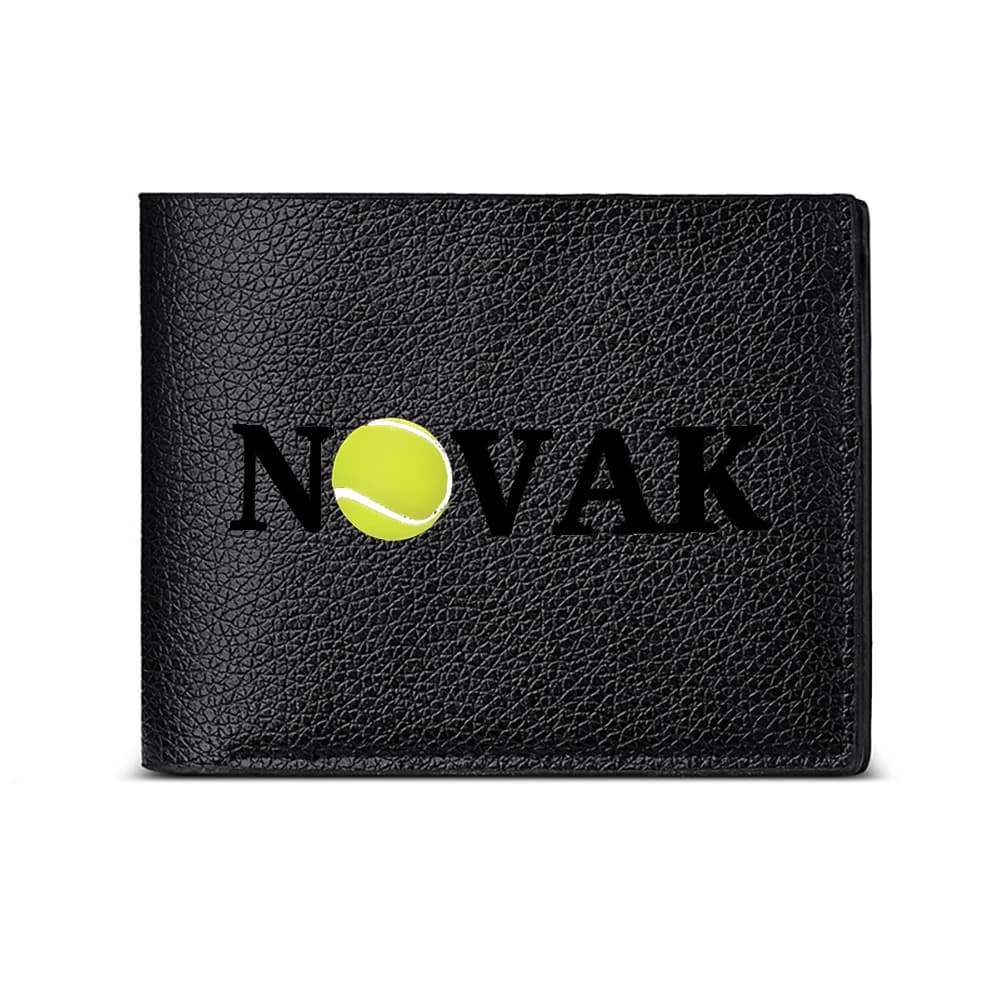 Novak Tennis Ball Design Men's Wallet Card Holder Casual Business Fashion Print Style Accessory