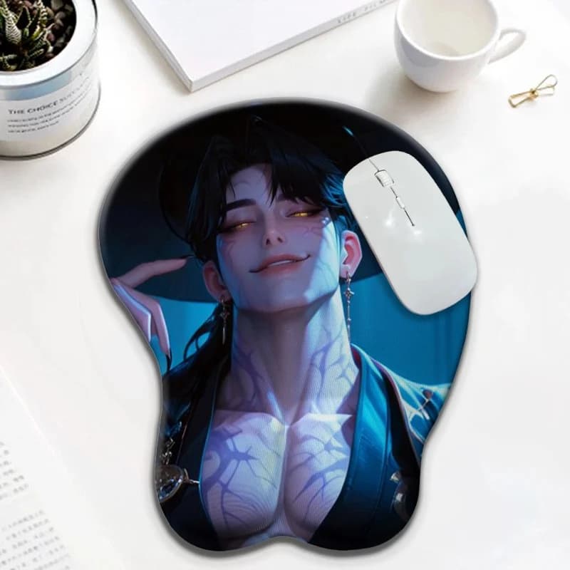 Korean anime style 3D Mouse Pad - Ergonomic Male template Dark style Mouse Pad for Office Use and Gaming accessories desk pad