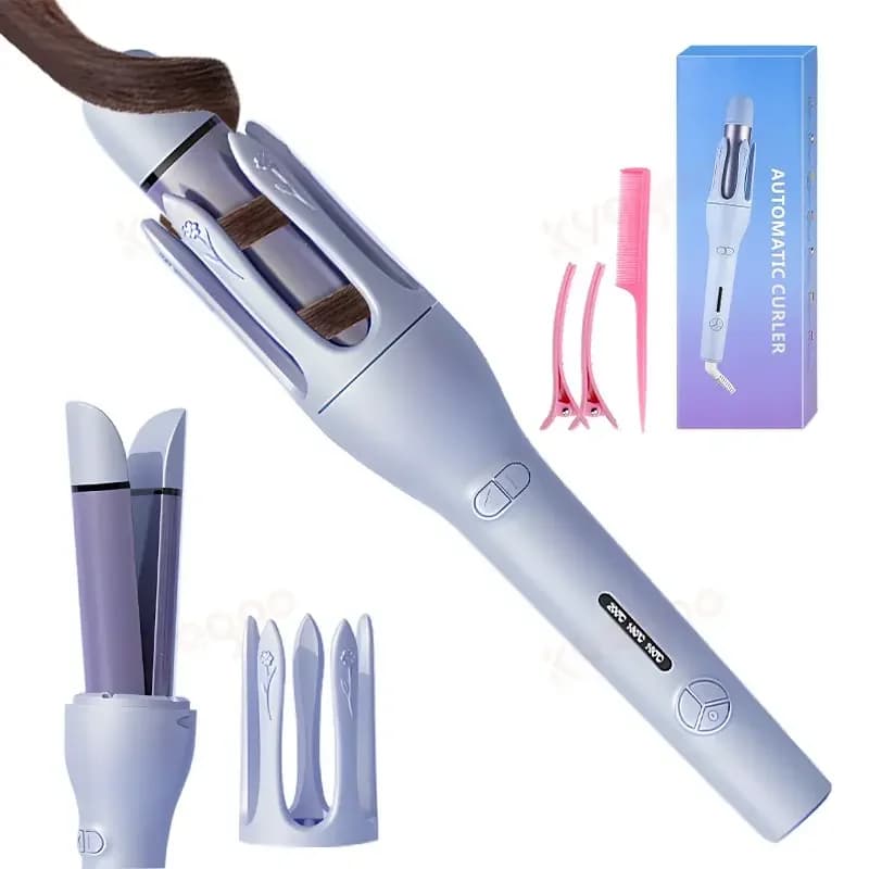 Automatic rotating hair trimmer Anti-crowding 2 in 1 Automatic curling iron stick and flat iron plate Bigodino automatic for hair