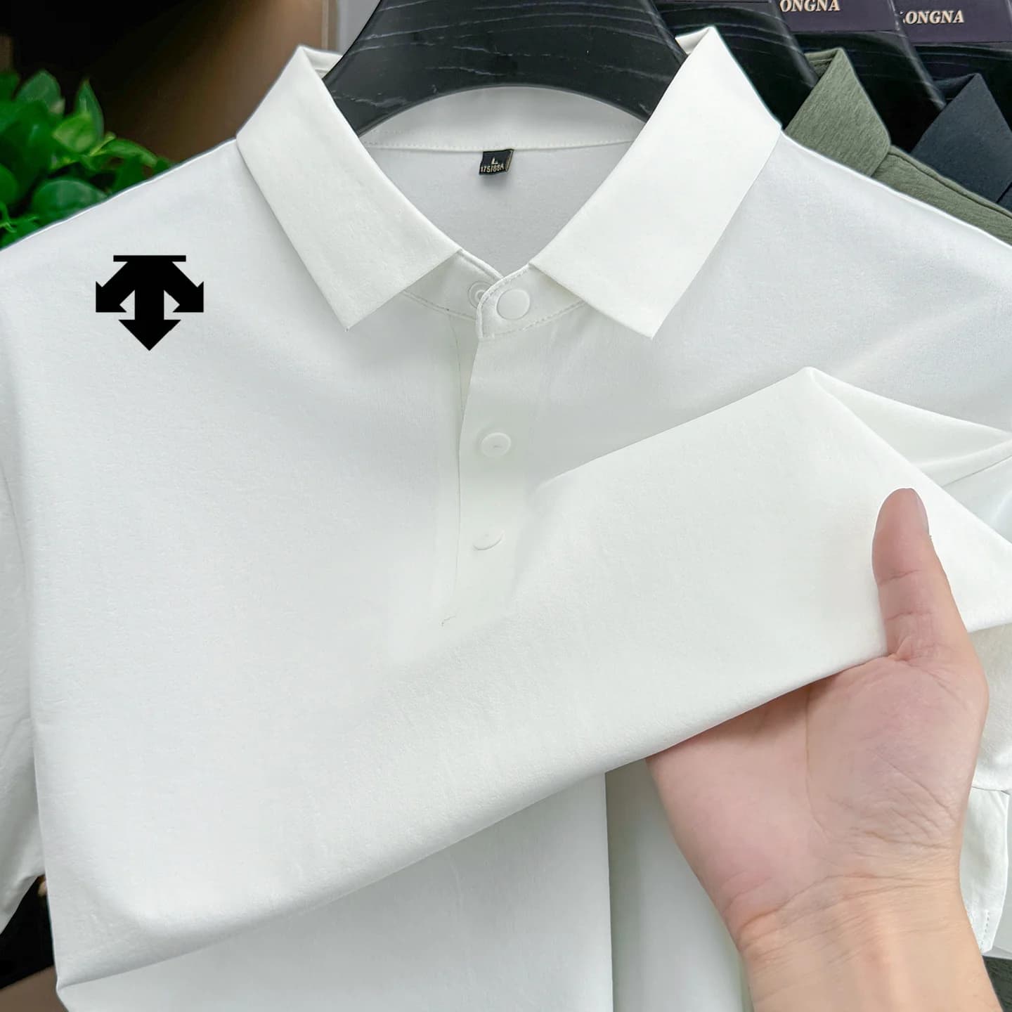 Ice Silk Quick-dry Men's Summer New Polo Shirt Anti-wrinkle Soft Breathable Business Golf Short Sleeve Fashion Offset Print Tee
