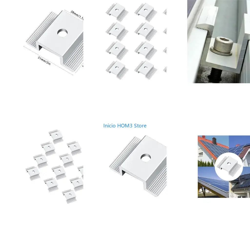 A5YD 12pcs Solar Panel Mounting Brackets Portable Aluminum for Easy Installion