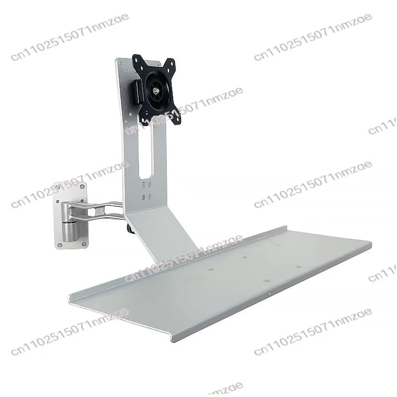 Nuovo supporto per monitor con vassoio per staffa per tastiera con braccio per workstation completamente sit montato a parete