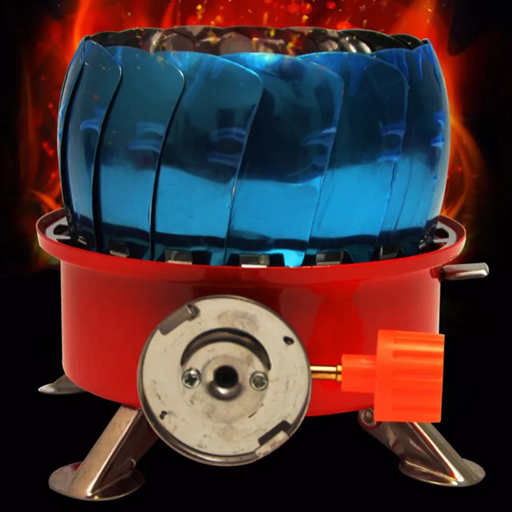 Portable Lotus Design Windproof Camping Gas Stove for Outdoor Cooking Fast Heating Foldable Compact Stove Burner Wind Resistant