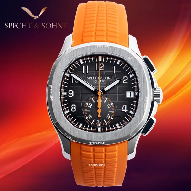 Dropshipping 2025 Best Sellers Wrist Watch for Men Japanese Chronograph Quartz Watch Orange Rubber Strap Relogio Masculino