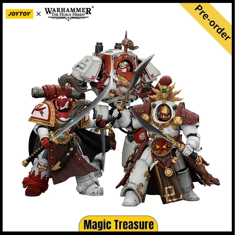 【Prevendita】JOYTOY Warhammer 40K White Scars Qin Xa Hibou Khan Contemptor Dreadnought 1/18 action figure modello giocattolo
