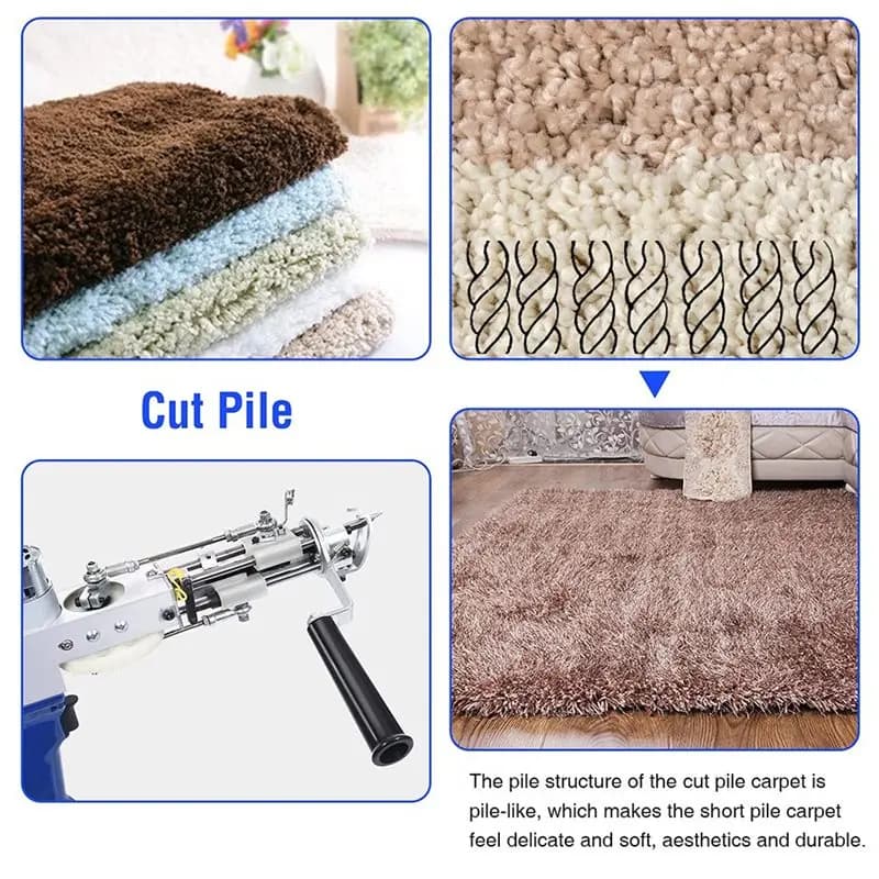EYFL-Long Velvet Tufting Gun 4-25 Needle Step Function, For Carpet Weaving- Shuttle Loom Tool Featuring US Plug