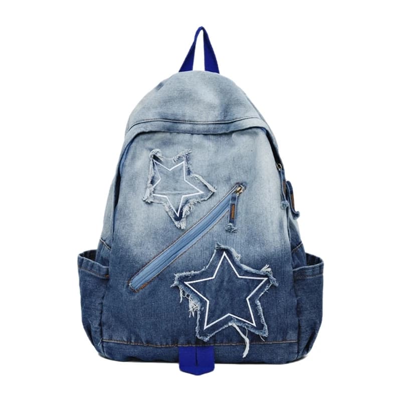 2026 New Star Denims Backpacks Casual Jeans Laptop Backpacks Travel Daypack Rucksack