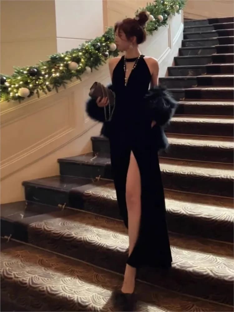 Un abito allacciato Hepburn di compleanno in stile leggero e di lusso e di nicchia