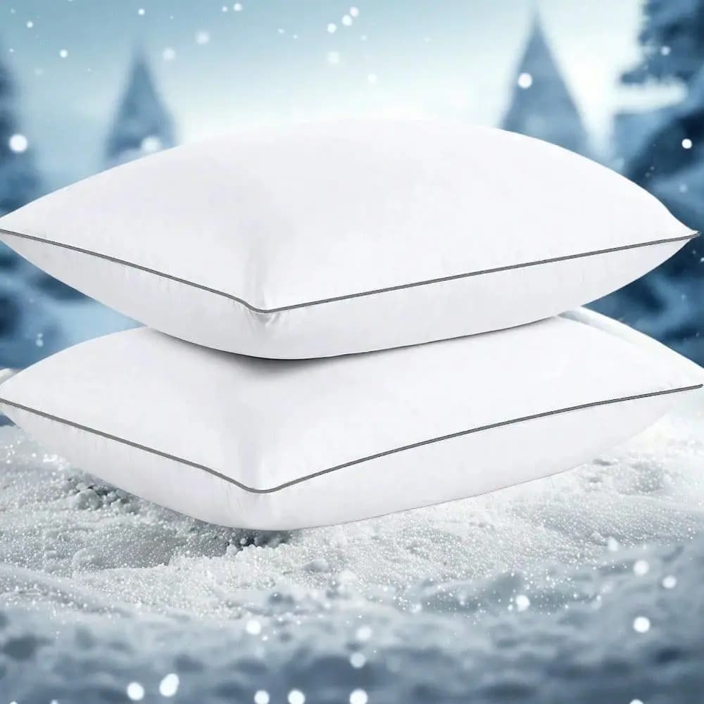 2PC Bed Pillows For Sleeping-Hotel Quality With Premium Soft Down Alternative Fill For Back, Stomach Or Side Sleepers,High Rebo