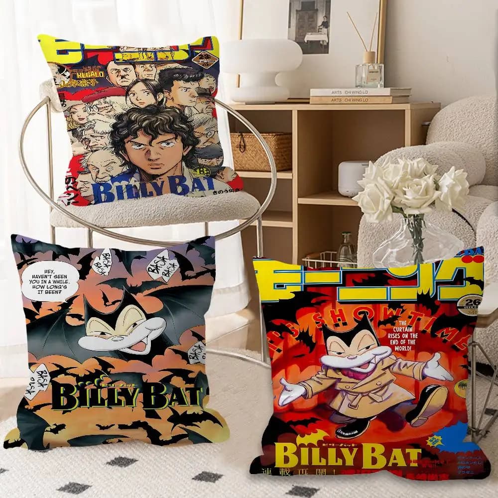 B-Billy B-Bat Anime Cushion Cover Inches Farmhouse Decor Home Throw Pillow Covers For Couch Decorations
